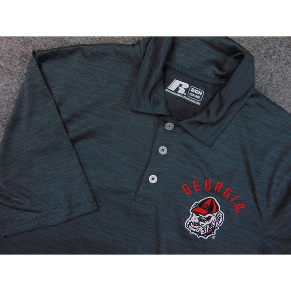 Russell Athletic Other - Georgia Bulldogs Polo Shirt Mens Small Dark Gray Polo Short‎ Sleeve Collared